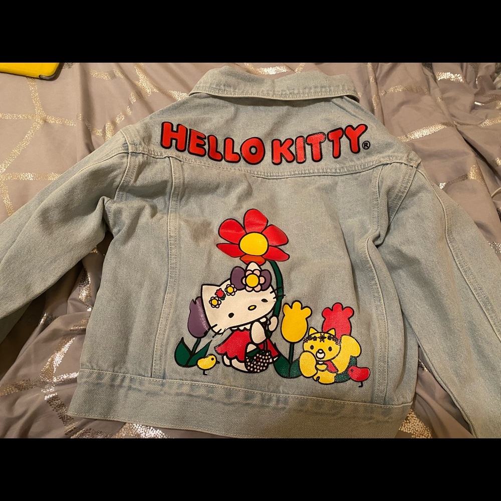 Hello Kitty painted Denim Jacket